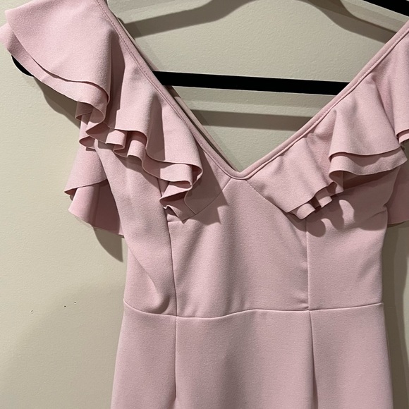 Selfie Leslie Ruffled Blush MIDI Dress - Picture 3 of 6